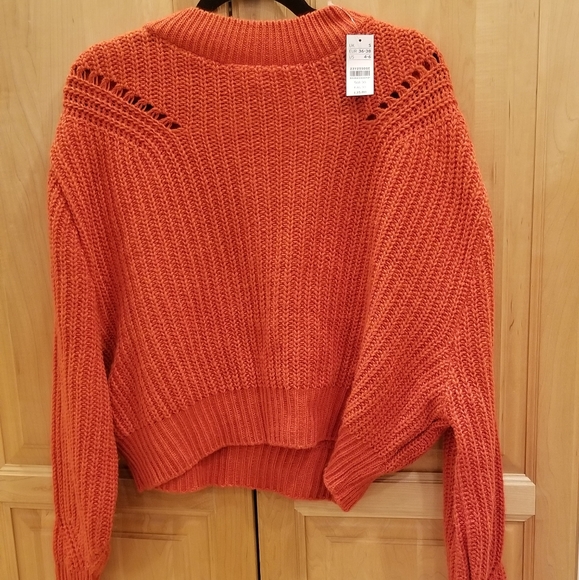 Topshop Ladder Wool Mix Cropped Sweater SZ S NWT - Picture 3 of 10
